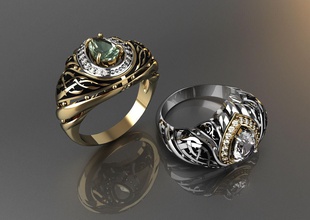 ring Frau gela Schmuck Juwel diamond Platin gold kostbar gem Edelstein Ringe Diamant-ring 3d print model - Mito3D