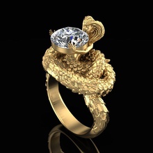 anillo de mujer la serpiente joyería oro gem sterling plata imprimible joya diamante brillante moda zafiro ruby los anillos 3d print model - Mito3D