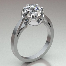anneau femmes bijoux de la mariée bague en diamant l'émeraude pierre précieuse cadeau l'anneau d'or argent solitaire l'engagement le or joyau les platine ringssilver mariage ringwhite anneaux 3d print model - Mito3D