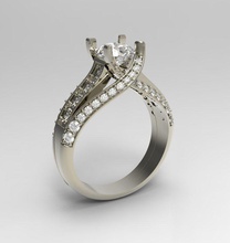 ring women jewelry jewel diamond jewellery gold gem rings 3d print model - Mito3D