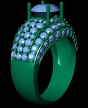 anello donna gioielli gioiello diamante matrimonio oro gemma argento anelli 3d print model - Mito3D