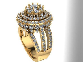 Ring Frauen Diamant Schmuck schick klassisch modisch Juwel Sterling Gold schön Covid 19 Schutz Ressourcen Mode Silber Ringe 3d print model - Mito3D
