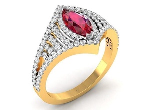 anillo mujer anillos solitario libra esterlina imprimible diamante platino brillante Boda compromiso joya joyería plata delicado ligero oro blanco 3d print model - Mito3D
