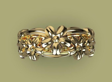 anel mulheres rinoceronte matriz ouro vray joalheria jóia keyhot argolas prata imprimível 3d print model - Mito3D