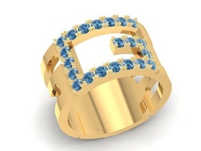 bague femmes 898 bijoux mode accessoires or diamant femme unisexe conception anneaux 3d print model - Mito3D