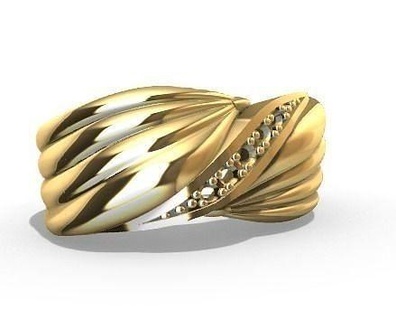 bague femmes stl bijoux or imprimable diamant argent anneaux mariage bijou brillant gemme 3d print model - Mito3D