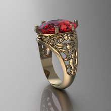 anillo de mujer la joyería womens oro joya gem moda ruby carácter humanos ropa los anillos 3d print model - Mito3D