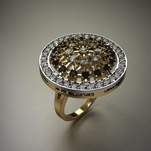 anello da donna gioielli diamante gemme pietre preziose anelli di diamanti 3d print model - Mito3D