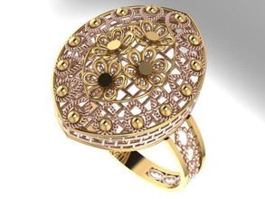 anel trabalhou 10 ouro joalheria imprimível jóia jóias Casamento noivado esterlina moda brilhante beleza argolas 3d print model - Mito3D