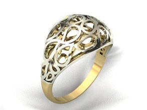 squillare wr 113 lusso gioielleria oro design diamante Fidanzamento gemma gioiello platino stampabile moda bellezza argento anelli brillante 3d print model - Mito3D
