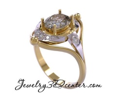 anel wr 79 luxo joalheria ouro projeto diamante noivado gema jóia jóias platina imprimível moda beleza prata argolas 3d print model - Mito3D