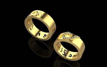 ring z402 rings earring gold silver white diamond wedding engagement printable jewelry jewel gem brilliant fashion beauty 3d print model - Mito3D