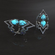 anel de zeus duplo jóias jóia anéis precioso pedra preciosa jewelry3d ringszeus vihad3d 3d print model - Mito3D