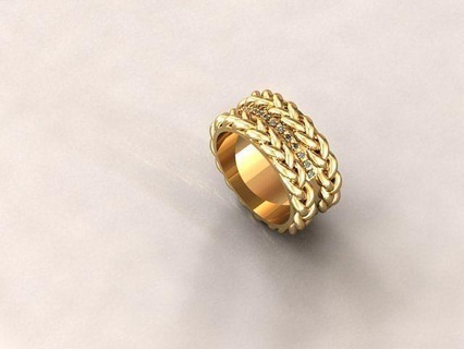 Ring Schmuck Gold Silber druckbar Diamant Hochzeit Juwel Engagement Platin Sterling Mode Halskette engagem Ringe 3d print model - Mito3D
