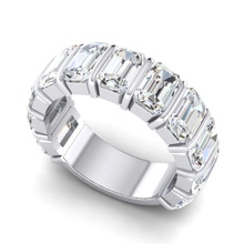 ringg43 jewelry ring diamond print white gold fashion rings 3d print model - Mito3D