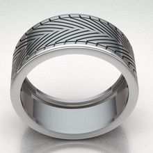 ringman ref-54 la joyería anillo de diamante esmeralda regalo oro personalizada plata compromiso joyas platino los anillos 3d print model - Mito3D