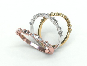 ringmodel102 -anneau de mariage bijoux l'anneau le diamant accessoires or d'argent d'impression pierre précieuse précieux platine la bande les anneaux joyau anneau imprimable brillant mode beauté bouquet 3d print model - Mito3D