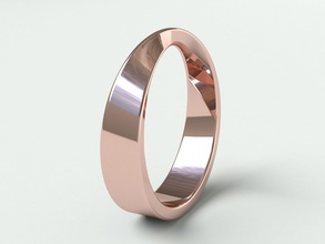 ringmodel103 mariage bague mobius bijoux accessoires or argent impression précieux modèle platine bande anneaux rose bijou bijoutier 3d print model - Mito3D
