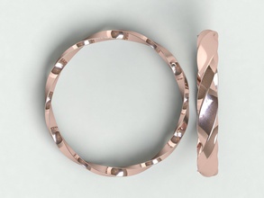 ringmodel111 mobius anillo wedding joyería joya compromiso diamante boda accesorios oro plata impresión piedra preciosa precioso platino banda dedo anillos infinito moda líquido 3d print model - Mito3D