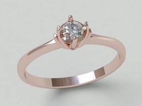 ringmodel120 heart engagement bague anneaux bijoux diamant impression mariage accessoires or argent stl platine gemme précieux brillant mode cœur l'amour 3d print model - Mito3D