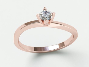 ringmodel137- engagement leaf ring jewelry rings jewel jewellery diamond print wedding gold stl platinum gemstone precious brillant gem flower tulip 3d print model - Mito3D