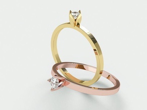 ringmodel145 diamant feuille dents bague anneaux bijoux bijou impression engagement mariage accessoires or argent stl platine précieux brillant 3d print model - Mito3D