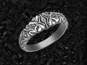ringn50 gioielli anello stampabile argento fantasia art anelli 3d print model - Mito3D