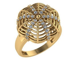 anillo oro diamantes in centrar diseños be subido semana modelo midizayn nuevomydizayn joyería joya 3d print model - Mito3D