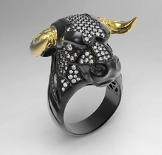 de l'anneau bijoux joyau hommes or les anneaux 3d print model - Mito3D