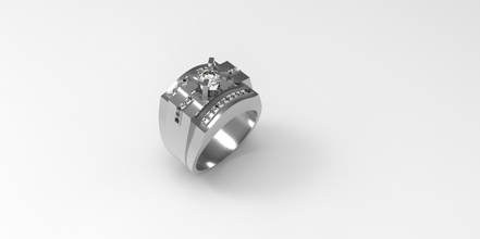 anillos-cc11-con diamante -1 archivos de impresión 3d modelo la el gem joya joyería anillo los anillos oro plata compromiso boda moda blanco brillante engagem diamant soliraire zafiro 3d print model - Mito3D