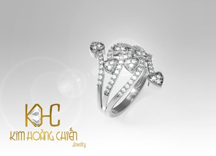 anillos-cc38 -con diamante -1 archivos de impresión 3d la modelo el gem joya joyería anillo los anillos oro plata compromiso boda moda blanco brillante engagem diamant soliraire zafiro 3d print model - Mito3D