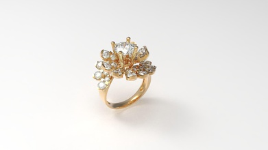 rings cc49 with diamante 1 archivos 3d impresión joya joyería anillo anillos oro plata compromiso boda moda blanco brillante enganchar diamante solitario zafiro 3d print model - Mito3D