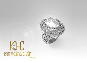 rings cc53 diamant 1 dateien 3d drucken modell juwel schmuck ring ringe gold silber engagement hochzeit mode weiß brillant engagem solitär saphir 3d print model - Mito3D