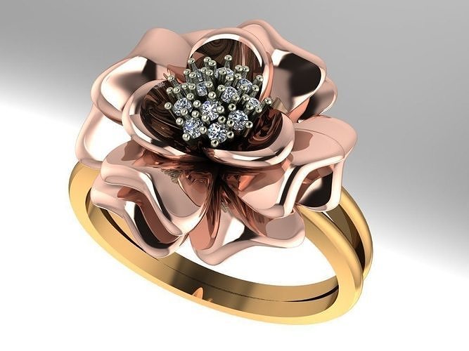argolas anel joalheria ouro diamante imprimível prata jóias jóia Casamento noivado gema brilhante platina esterlina moda 3D print model - Mito3D
