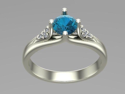 rings jewelry gold silver diamond jewel jewellery ring gem white 3d print model - Mito3D