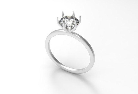 anelli squillare Fidanzamento gemma nozze gioielleria gioiello diamante stampabile argento oro engagement moda 3d print model - Mito3D