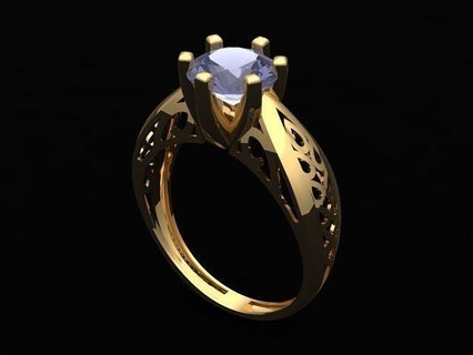 anillos anillo joyería joya oro diamante plata imprimible Boda compromiso brillante platino canalla diseño detalle Moda 3d print model - Mito3D