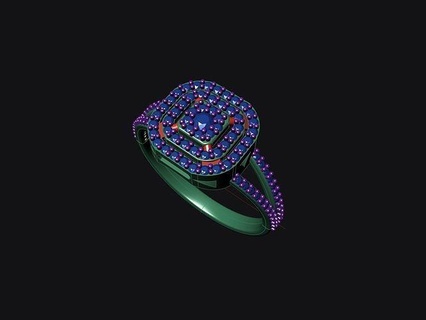 anneaux bijoux bague or argent imprimable diamant mariage gemme platine Collier 3d print model - Mito3D