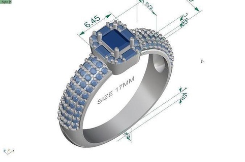 anneaux bijoux bague diamant baguette imprimable or mode engagem haute joaillerie luxe mariage engagement brillant gemme bijou 3d print model - Mito3D