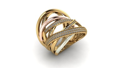 Ringe Schmuck Silber gold bedruckbar ist Schimmel gem Mode gold-ring Frauen ring 3d print model - Mito3D