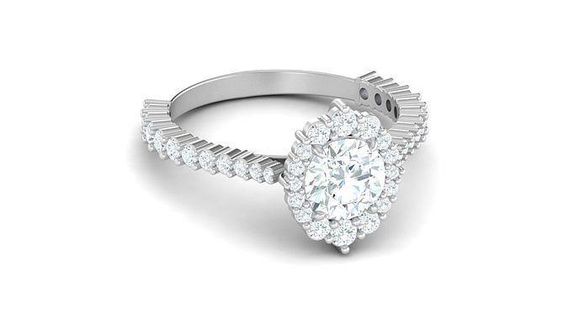 Ringe Hochzeit Schmuck Diamant Gold Juwel Engagement Platin Weiß Silber druckbar Ring Sterling Finger brillant Mode 3d print model - Mito3D
