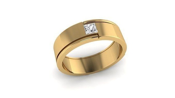 anneaux diamant bague engagement bijoux imprimable or solitaire hommes mode mariée Indien traditionnel 3d print model - Mito3D