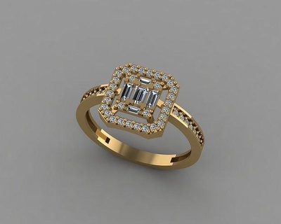 anelli oro argento squillare moda sterlina stampabile gioiello gioielleria brillante diamante bellezza Fidanzamento nozze orecchini baget 3d print model - Mito3D