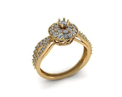 anillos tradicional joyería diamante anillo solitario mujer Moda muchachas imprimible nupcial oro compromiso indio turco joya 3d print model - Mito3D