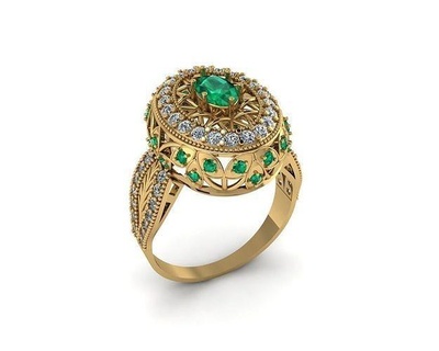 anneaux traditionnel bijoux diamant bague solitaire femme mode filles imprimable mariée or engagement Indien turc 3d print model - Mito3D