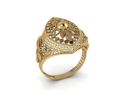 anillos tradicional joyería diamante anillo solitario mujer Moda muchachas imprimible nupcial oro compromiso indio turco joya 3d print model - Mito3D