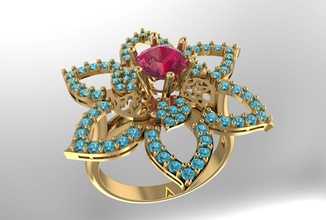 les anneaux bijoux shining le platine de l'anneau d'argent gem bague en diamant anneau mode pendentifs 3d print model - Mito3D