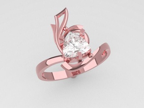 les anneaux bijoux or d'argent de l'anneau joyau la mode beauté anneau bague en diamant brillant imprimable 3d print model - Mito3D