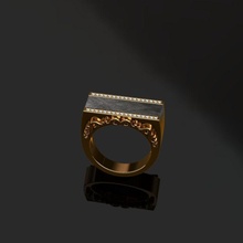 yüzükler takı platin gümüş parlak altın elmas yüzük mücevher akik lazuli kızılcık turkuaz brindle Cacholong malakit masaüstü sterlin 3d print model - Mito3D