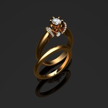 ringe hochzeit schmuck platin gold silber brillant diamant ring juwel desktop amethyst aquamarin citrin granat muster wertvoll liebe 3d print model - Mito3D
